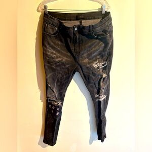 AMIRI paisley patchwork denim